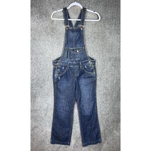 Old Navy Special Edition Ultra‎ Low Waist Bib Overalls Womens Size S Blue Denim
